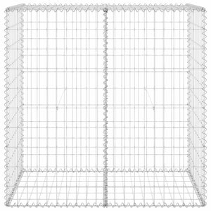 Gabionenwand mit Abdeckung Verzinkter Stahl 100x60x100 cm