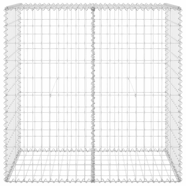 Gabionenwand mit Abdeckung Verzinkter Stahl 100x60x100 cm