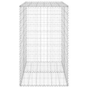 Gabionenwand mit Abdeckung Verzinkter Stahl 100x60x100 cm