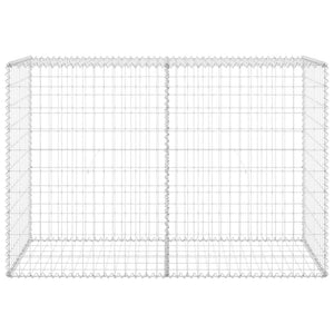 Gabionenwand mit Abdeckung Verzinkter Stahl 150x60x100 cm