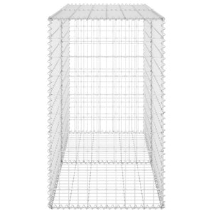 Gabionenwand mit Abdeckung Verzinkter Stahl 150x60x100 cm