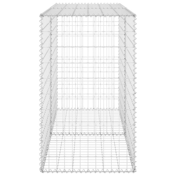Gabionenwand mit Abdeckung Verzinkter Stahl 150x60x100 cm