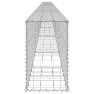 Gabionenwand mit Abdeckung Verzinkter Stahl 900x30x50 cm