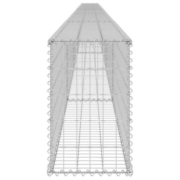 Gabionenwand mit Abdeckung Verzinkter Stahl 900x30x50 cm
