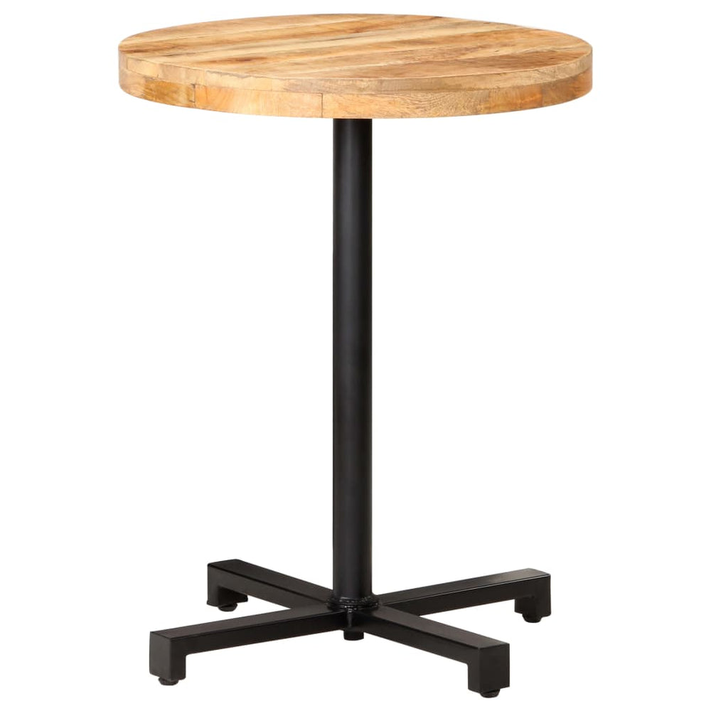 vidaXL Round Bistro Table Ø60x75 cm Rough Mango Wood