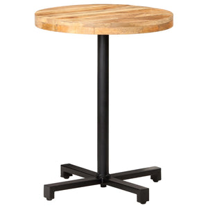 vidaXL Round Bistro Table Ø60x75 cm Rough Mango Wood