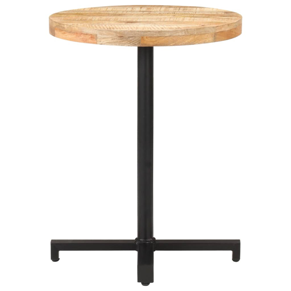 vidaXL Round Bistro Table Ø60x75 cm Rough Mango Wood