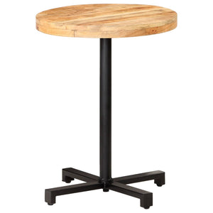 vidaXL Round Bistro Table Ø60x75 cm Rough Mango Wood