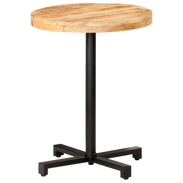 vidaXL Round Bistro Table Ø60x75 cm Rough Mango Wood