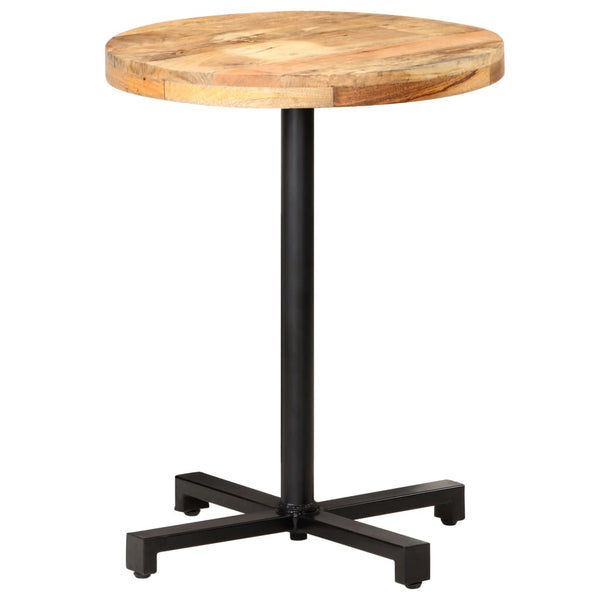 vidaXL Round Bistro Table Ø60x75 cm Rough Mango Wood