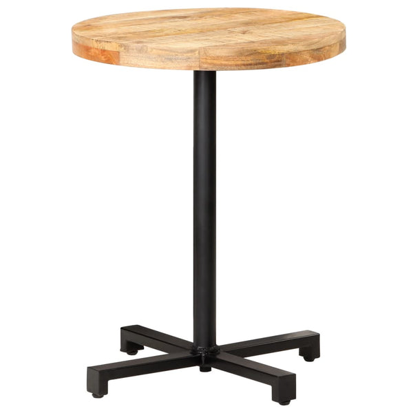 vidaXL Round Bistro Table Ø60x75 cm Rough Mango Wood