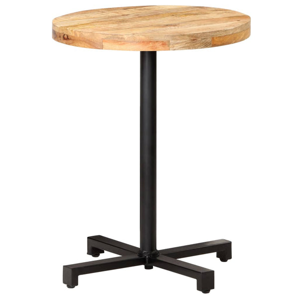 vidaXL Round Bistro Table Ø60x75 cm Rough Mango Wood