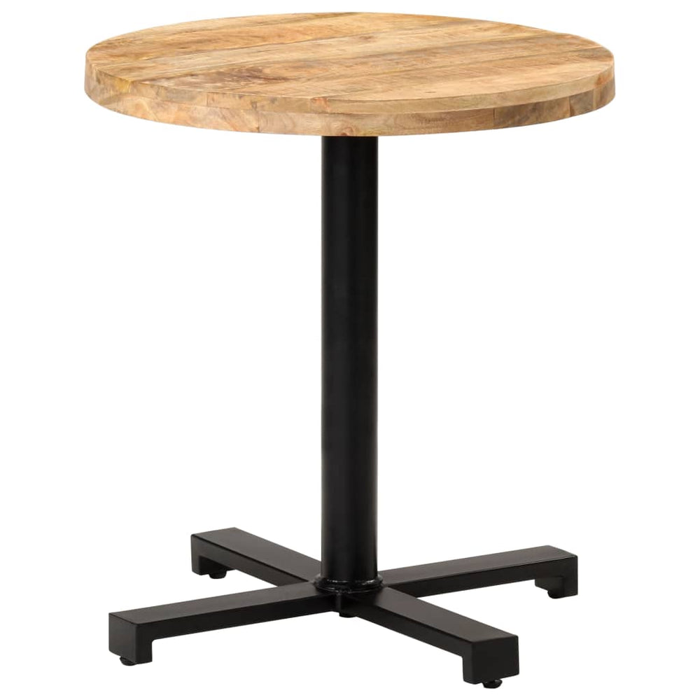 vidaXL Round Bistro Table Ø70x75 cm Rough Mango Wood
