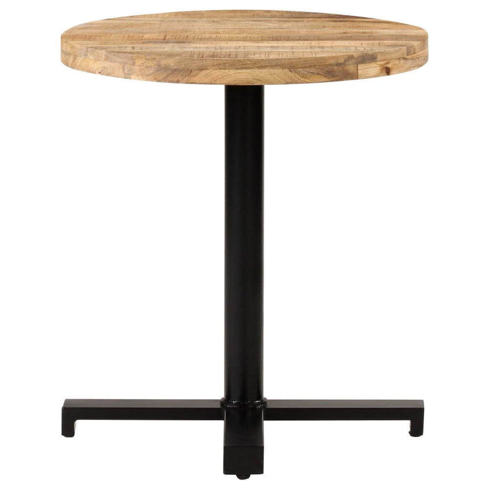 vidaXL Round Bistro Table Ø70x75 cm Rough Mango Wood