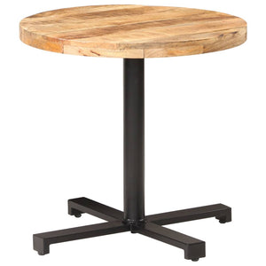 vidaXL Round Bistro Table Ø80x75 cm Rough Mango Wood