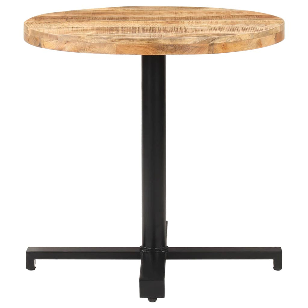 vidaXL Round Bistro Table Ø80x75 cm Rough Mango Wood