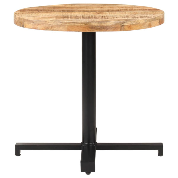 vidaXL Round Bistro Table Ø80x75 cm Rough Mango Wood