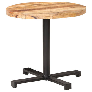 vidaXL Round Bistro Table Ø80x75 cm Rough Mango Wood