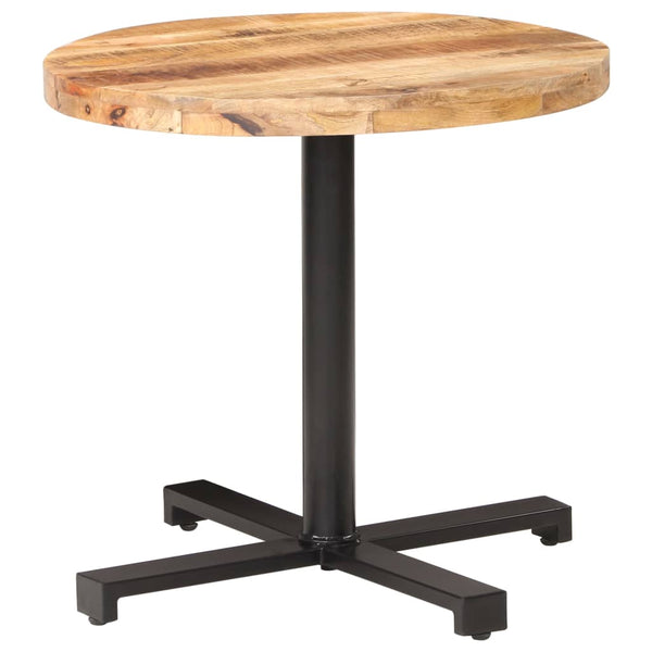 vidaXL Round Bistro Table Ø80x75 cm Rough Mango Wood
