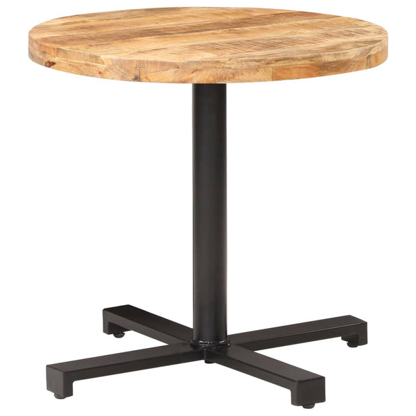 vidaXL Round Bistro Table Ø80x75 cm Rough Mango Wood