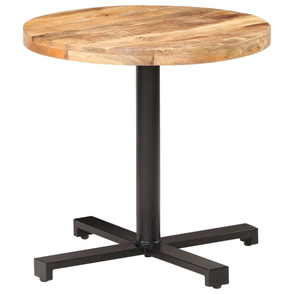 vidaXL Round Bistro Table Ø80x75 cm Rough Mango Wood