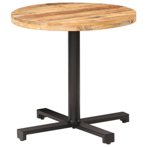 vidaXL Round Bistro Table Ø80x75 cm Rough Mango Wood