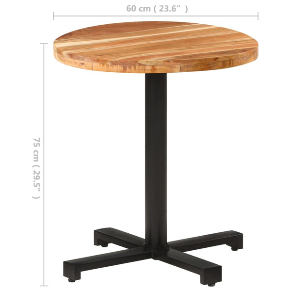 vidaXL Round Bistro Table Ø70x75 cm Solid Acacia Wood