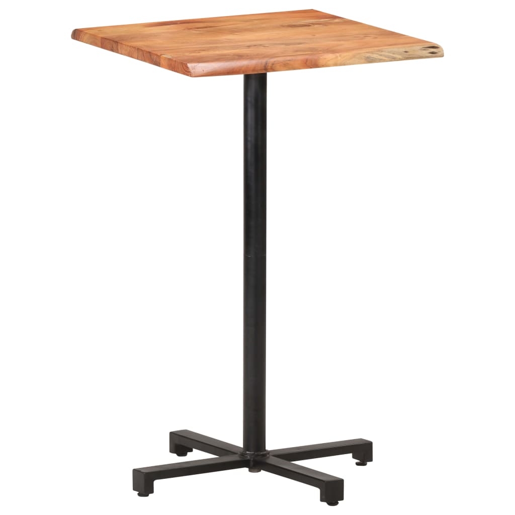 vidaXL Bar Table with Live Edge 60x60x110 cm Solid Acacia Wood