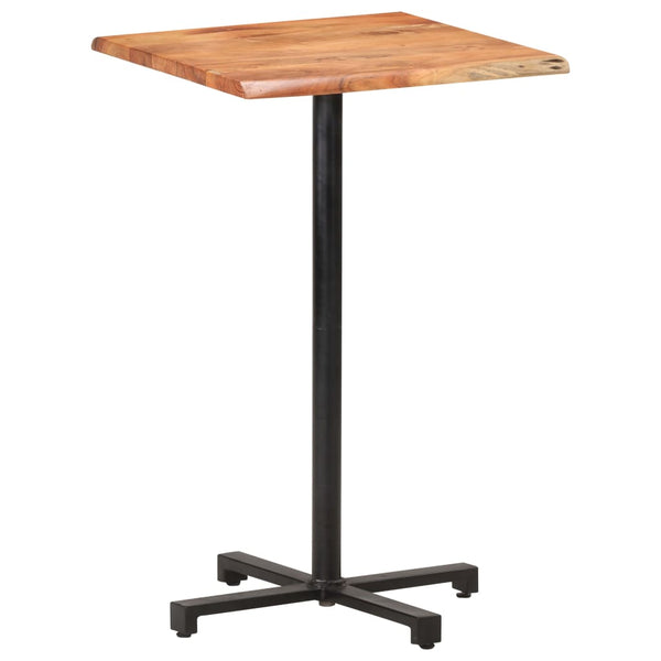 vidaXL Bar Table with Live Edge 60x60x110 cm Solid Acacia Wood
