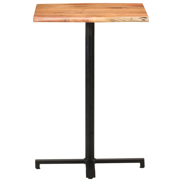vidaXL Bar Table with Live Edge 60x60x110 cm Solid Acacia Wood