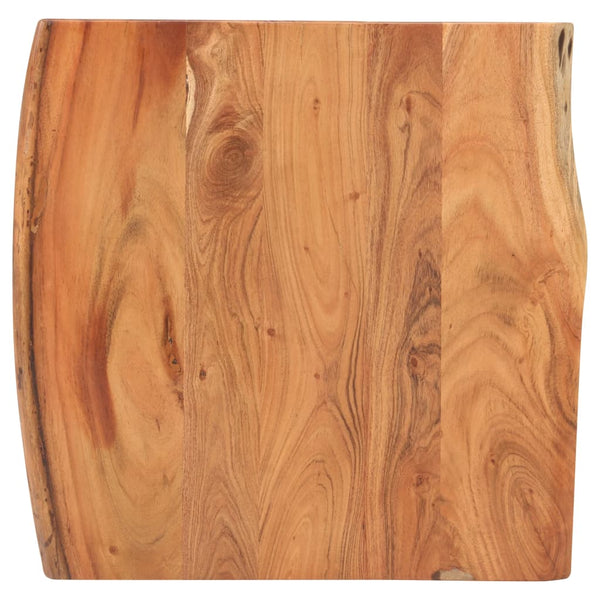 vidaXL Bar Table with Live Edge 60x60x110 cm Solid Acacia Wood