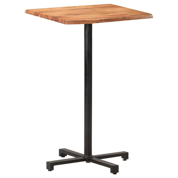 vidaXL Bar Table with Live Edge 60x60x110 cm Solid Acacia Wood