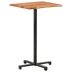 vidaXL Bar Table with Live Edge 60x60x110 cm Solid Acacia Wood