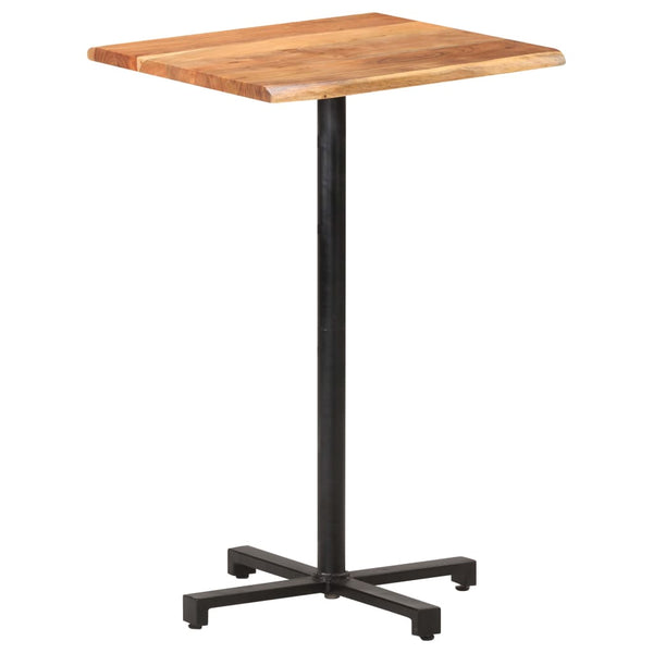 vidaXL Bar Table with Live Edge 60x60x110 cm Solid Acacia Wood
