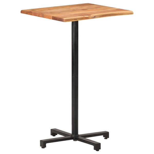 vidaXL Bar Table with Live Edge 60x60x110 cm Solid Acacia Wood
