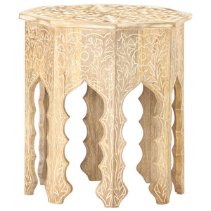 vidaXL Side Table Ø48 cm Solid Mango Wood