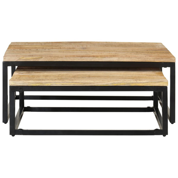 vidaXL Nesting Tables 2 pcs. Solid Mango Wood