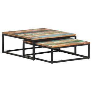 vidaXL Nesting Tables 2 pcs Solid Reclaimed Wood