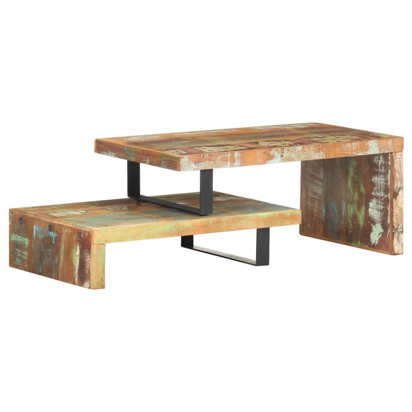 vidaXL 2-Piece Coffee Table Set Solid Reclaimed Wood
