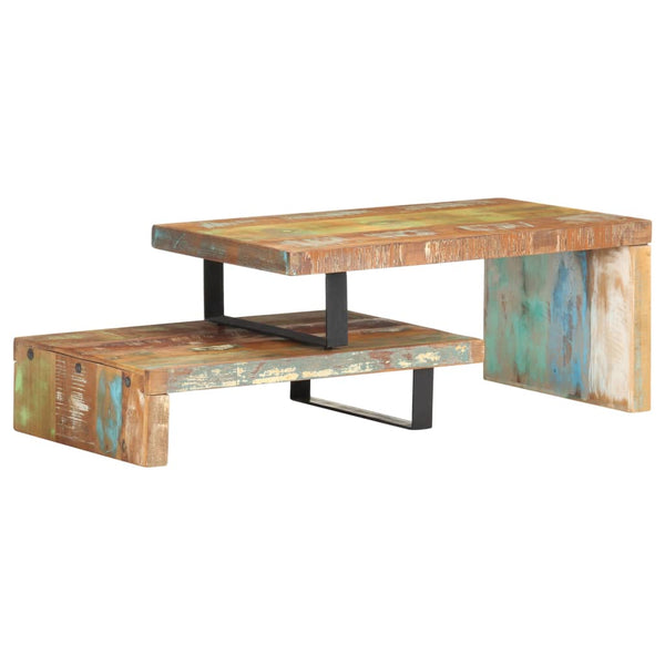 vidaXL 2-Piece Coffee Table Set Solid Reclaimed Wood