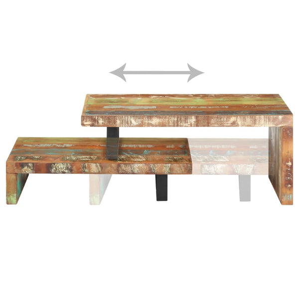 vidaXL 2-Piece Coffee Table Set Solid Reclaimed Wood