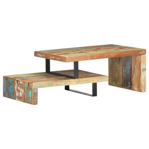 vidaXL 2-Piece Coffee Table Set Solid Reclaimed Wood