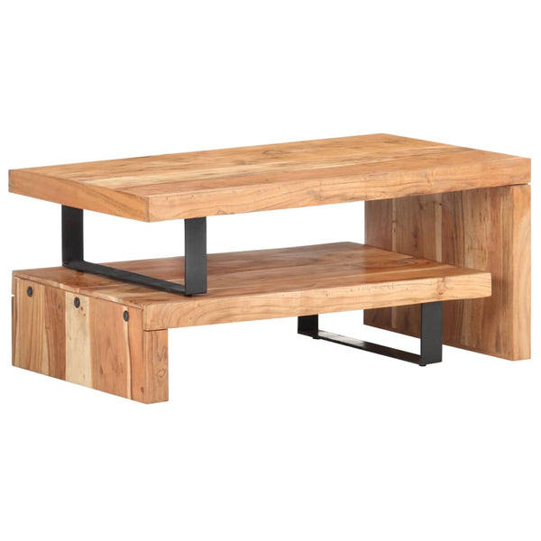 vidaXL 2-Piece Coffee Table Set Solid Acacia Wood