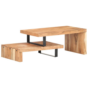 vidaXL 2-Piece Coffee Table Set Solid Acacia Wood