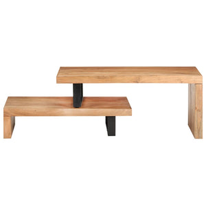 vidaXL 2-Piece Coffee Table Set Solid Acacia Wood