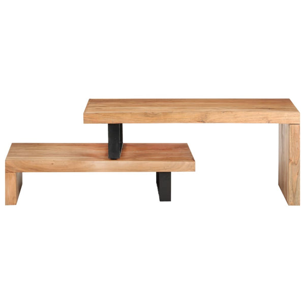vidaXL 2-Piece Coffee Table Set Solid Acacia Wood