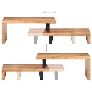 vidaXL 2-Piece Coffee Table Set Solid Acacia Wood