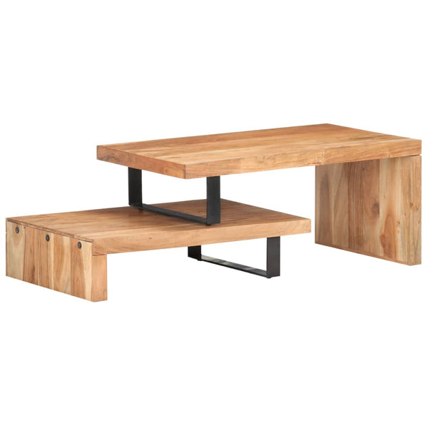 vidaXL 2-Piece Coffee Table Set Solid Acacia Wood