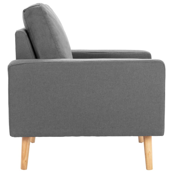 vidaXL 2-Seater Sofa Set Fabric Light Grey
