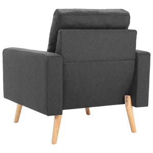 vidaXL 2-Seater Sofa Set Fabric Dark Grey